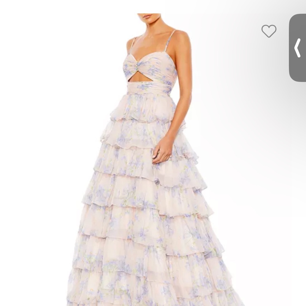 Mac Duggal Floral Tiered Maxi Dress